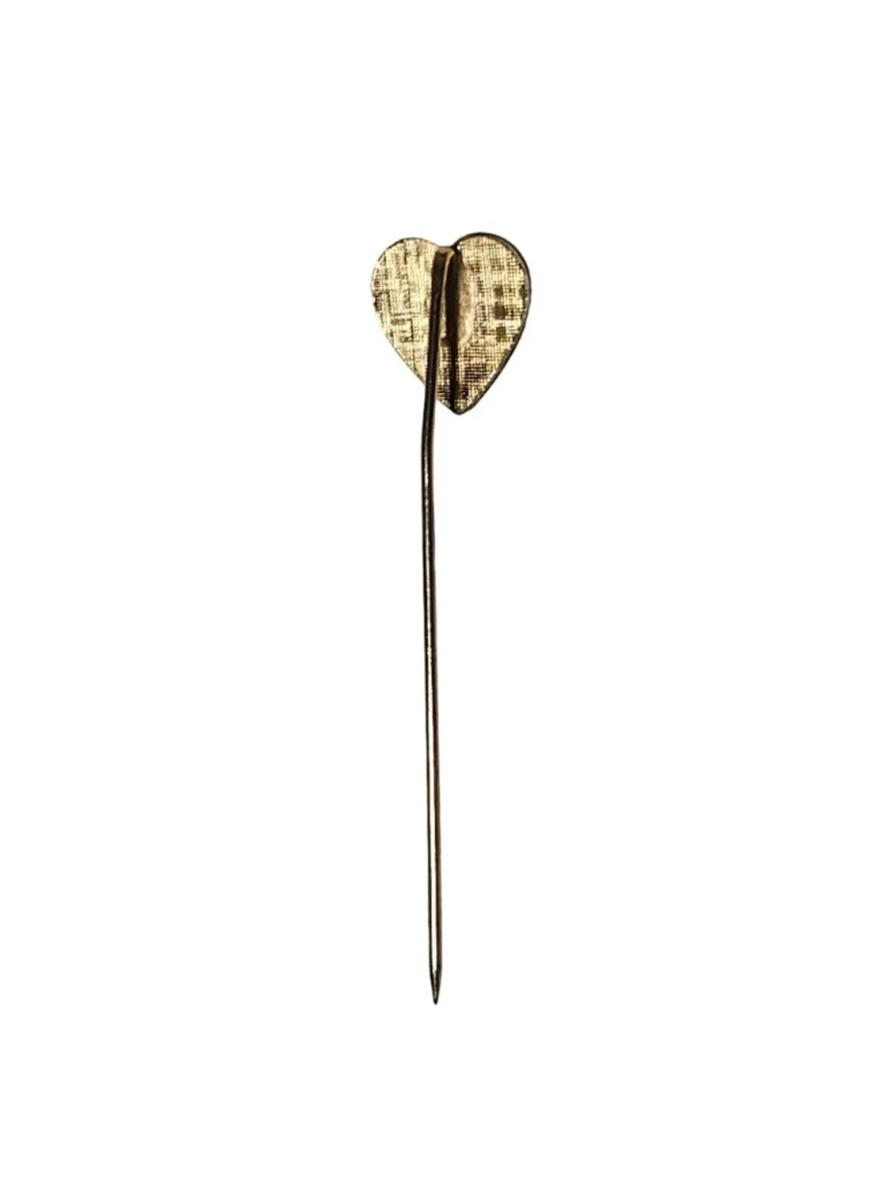 Vintage Heart Shaped Stick Pin Enamel Blue Flower Design Fashion Jewelry Women